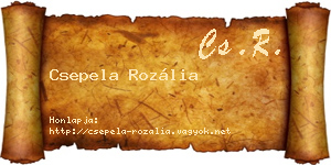Csepela Rozália névjegykártya