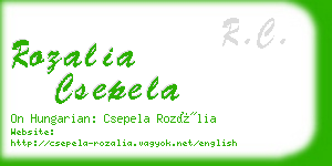 rozalia csepela business card